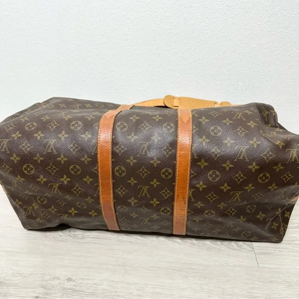 Louis Vuitton Keepall Bandoulière 55 Monogram Duffel Travel Bag - Picture 8 of 15